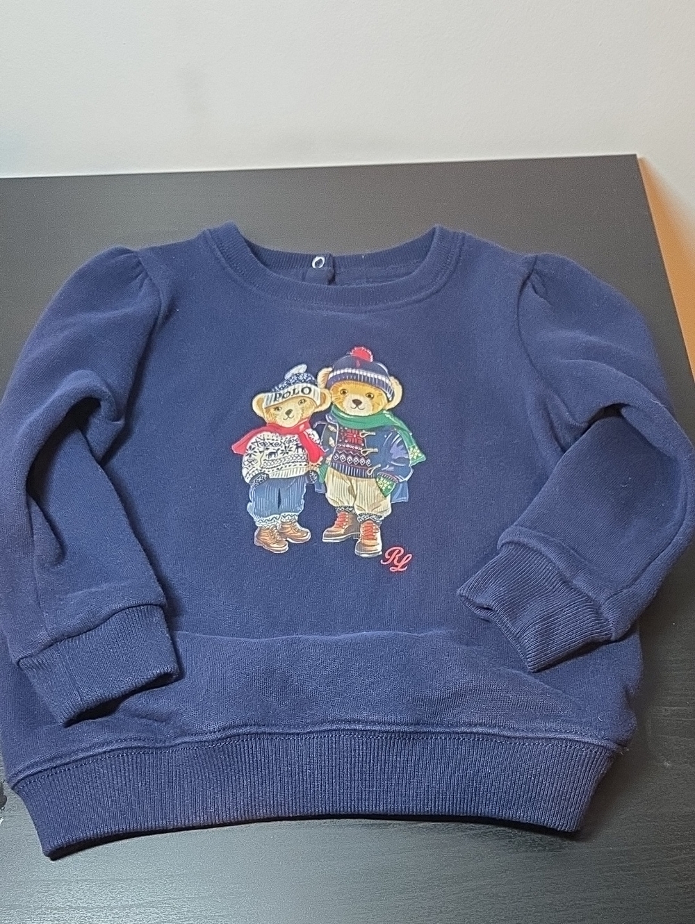 Ralph Lauren Navy  Sweatshirt with Snap Placket